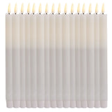 24x LED Flickering Wax Taper Candles (Battery Operated) Bulk in White