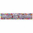 2.6m Happy 18th Birthday Party Banner - Bright Festive Design