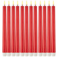 24x LED Flickering Flame Taper Candles Bulk Pack - Red (25cm Real Wax Tall Candle)