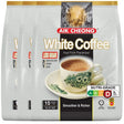 3x Aik Cheong White Instant Coffee Packs (45x 40g Sachets) - Less Sugar (1.8kg Total) Bulk