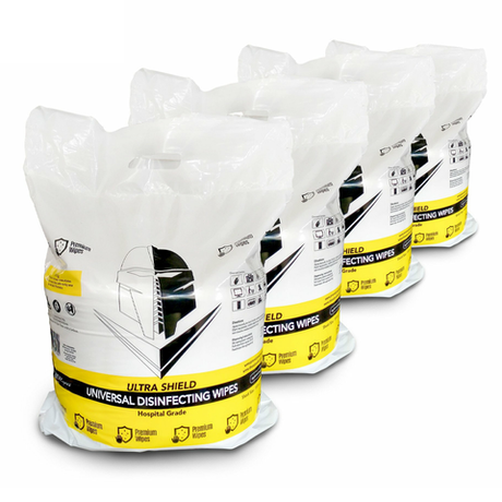 3200x Ultra Shield Disinfecting Wipes 35GSM Bulk Pack - Hospital Grade (150x200mm)