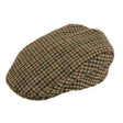Dents Mens Abraham Moon Tweed Quilted Flat Cap - Brown (Driving Cabbie Ivy Hat)