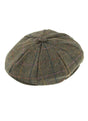 Dents Mens Abraham Moon Check Tweed Newsboy Cap Hat Newsboy - Olive