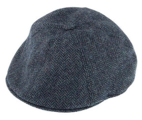 Dents Mens Abraham Moon Tweed Drivers Cap - Navy (Peaky Blinders Style)