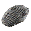 DENTS Mens Abraham Moon Yorkshire Wool Dogtooth Ivy Flat Cap - Slate