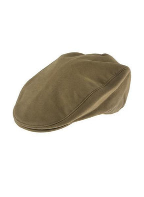 Dents Mens Moleskin Cotton Flat Cap Ivy Hat - Camel