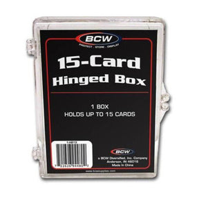 BCW 15-Card Hinged Playing Card Storage Box (Card Collector Holder)