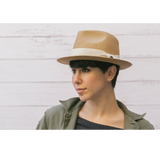 Goorin Brothers Mens Snare Straw Fedora Trilby Hat Panama Summer Beach - Natural
