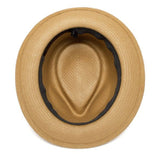 Goorin Brothers Mens Snare Straw Fedora Trilby Hat Panama Summer Beach - Natural