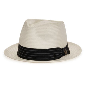 Goorin Brothers Snare Mens Straw Fedora Trilby Hat - Stone (Summer Beach Panama)