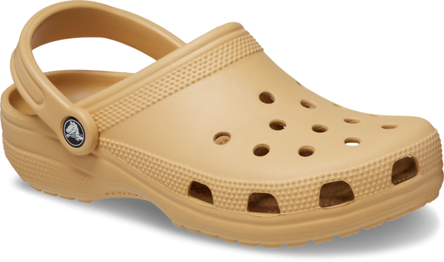 Crocs Classic Clogs Roomy Fit Sandal Clog Sandals Slides Waterproof in Wheat