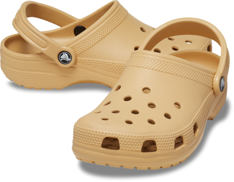 Crocs Classic Clogs Roomy Fit Sandal Clog Sandals Slides Waterproof in Wheat