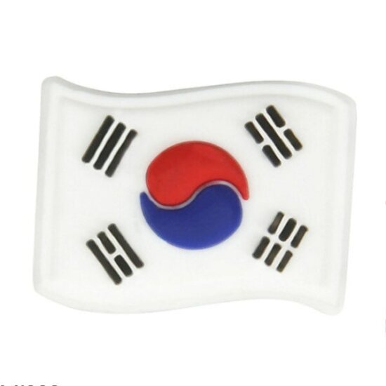 1x Crocs South Korea Flag Jibbitz Charm - 100% Authentic