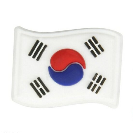 1x Crocs South Korea Flag Jibbitz Charm - 100% Authentic