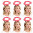6x Red Angel Headband Bulk Pack - Halo Hair Hoop for Costume/Fancy Dress Party