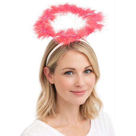 Red Angel Headband - Halo Hair Hoop for Costume/Fancy Dress Party