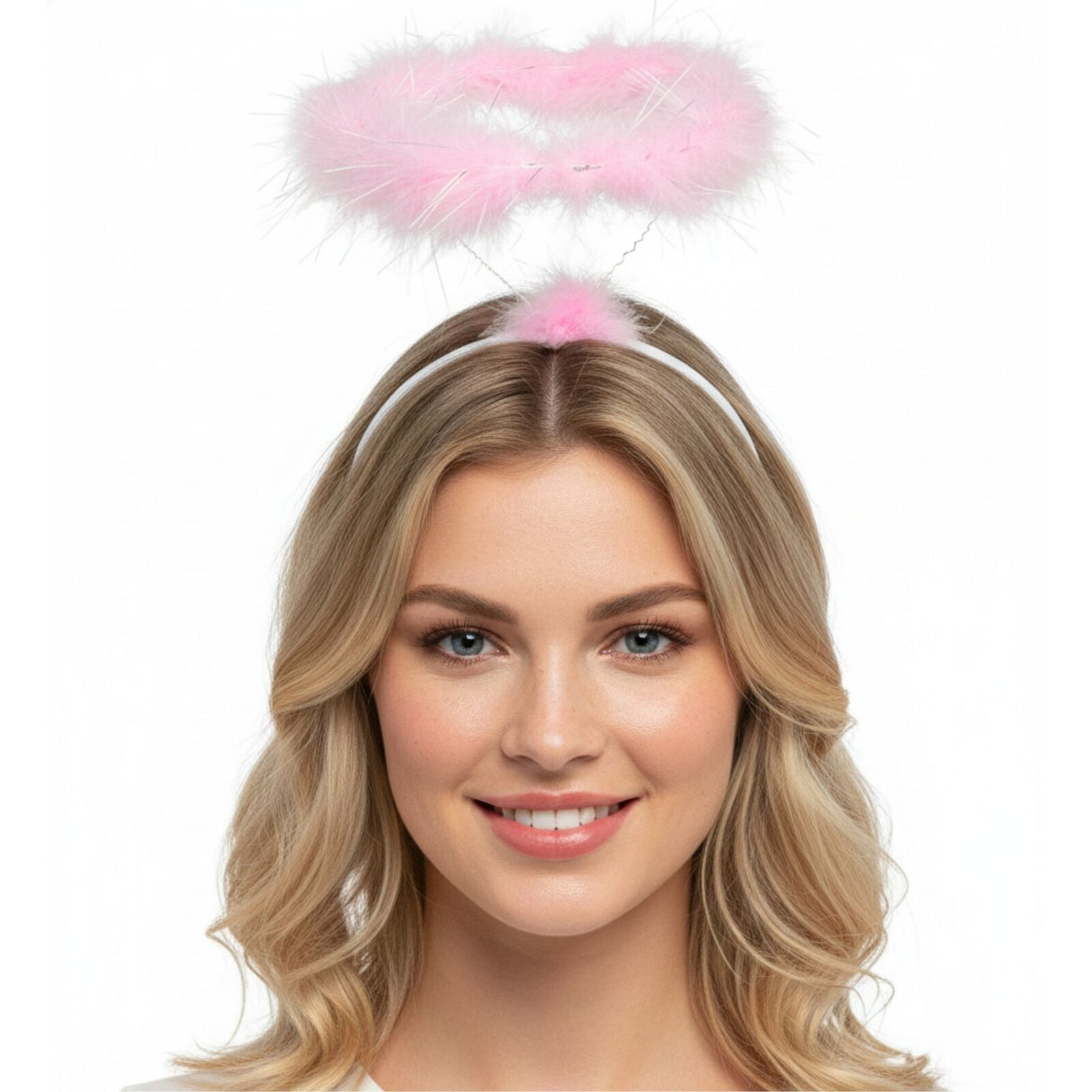 Pink Angel Headband - Halo Hair Hoop for Costume/Fancy Dress Party