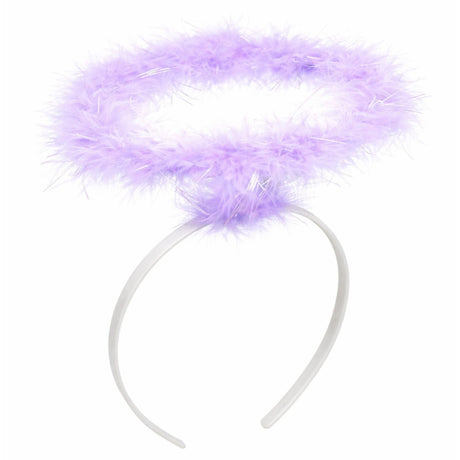 6x Purple Angel Headband Bulk Pack - Halo Hair Hoop for Costume/Fancy Dress Party