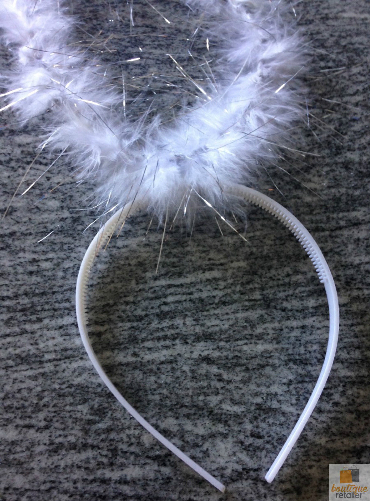 White Angel Headband - Halo Hair Hoop for Xmas Costume/Fancy Dress Party