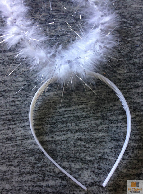 3x White Angel Headband Pack - Halo Hair Hoop for Xmas Costume/Fancy Dress Party