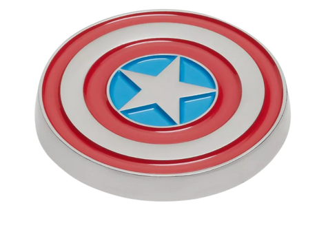 1x Crocs Captain America 1 Shield Jibbitz Charm - 100% Authentic