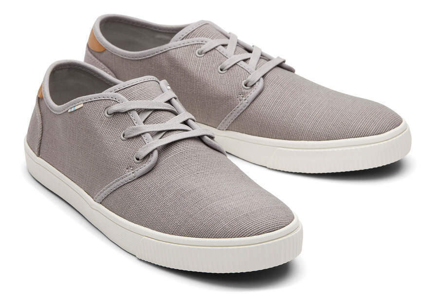 TOMS Mens Canvas Casual Sneakers Low Summer Shoes - Grey