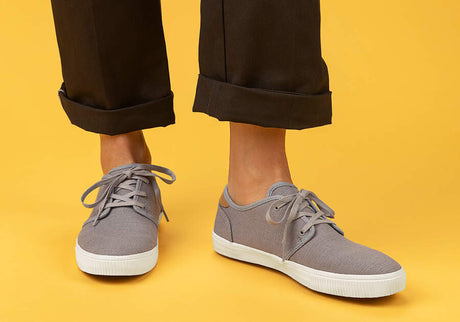 TOMS Mens Canvas Casual Sneakers Low Summer Shoes - Grey