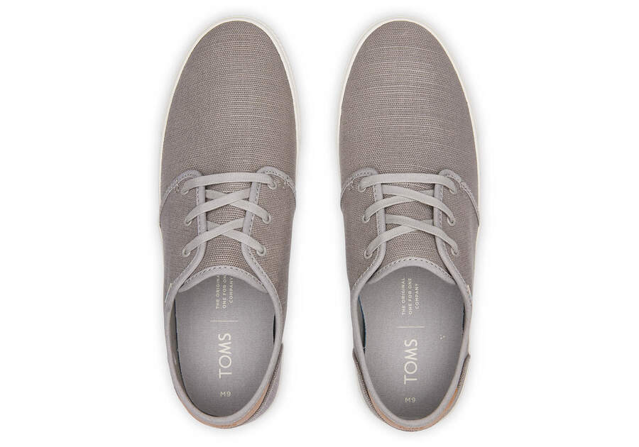 TOMS Mens Canvas Casual Sneakers Low Summer Shoes - Grey