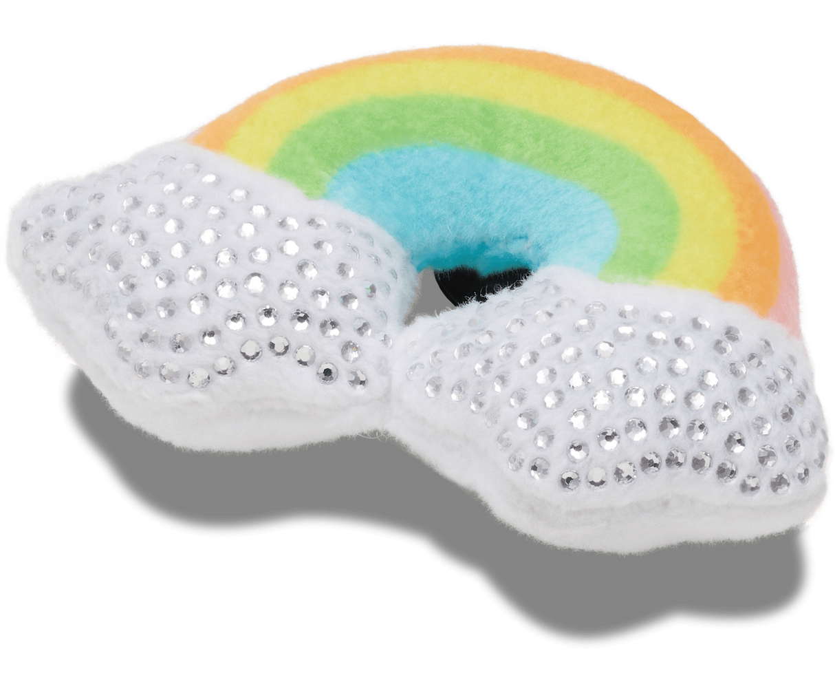 1x Crocs Plush Studded Rainbow Jibbitz Shoe Charm - 100% Authentic