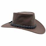 Jacaru 1001A Kangaroo Leather Hat - Foldable & UPF 50+ (Made in Australia)