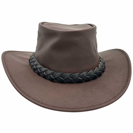 Jacaru 1001A Kangaroo Leather Hat - Foldable & UPF 50+ (Made in Australia)
