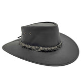 Jacaru 1001P Premium Kangaroo Leather Hat - Water Repellent & Moldable Brim Wire (Made in Australia)