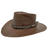 Jacaru 1001P Premium Kangaroo Leather Hat - Water Repellent & Moldable Brim Wire (Made in Australia)