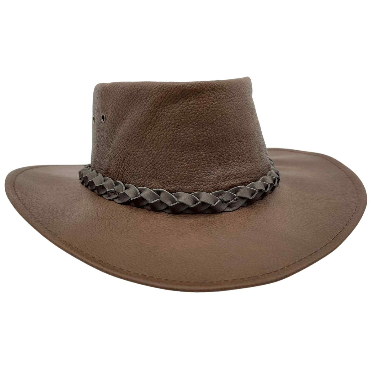 Jacaru 1001P Premium Kangaroo Leather Hat - Water Repellent & Moldable Brim Wire (Made in Australia)