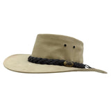 Jacaru 1001P Premium Kangaroo Leather Hat - Water Repellent & Moldable Brim Wire (Made in Australia)