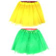 2x Tulle Ballerina Tutu – Small, 3-Layer Children’s Costume Skirt - Yellow & Green Australia Day