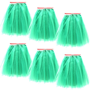 6x Adult Green Large Tulle Ballerina Tutu Bulk Pack - Australia Day Costume (Large)