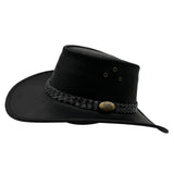 Jacaru 1006 Wallaroo Oiled Leather Hat - Water Resistant & UPF 50+ (Made in Australia)