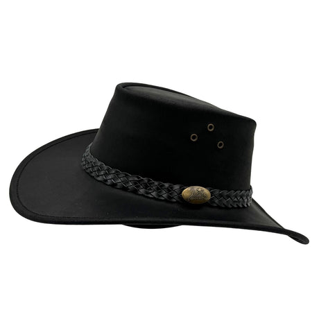 Jacaru 1006 Wallaroo Oiled Leather Hat - Water Resistant & UPF 50+ (Made in Australia)