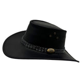 Jacaru 1006 Wallaroo Oiled Leather Hat - Water Resistant & UPF 50+ (Made in Australia)