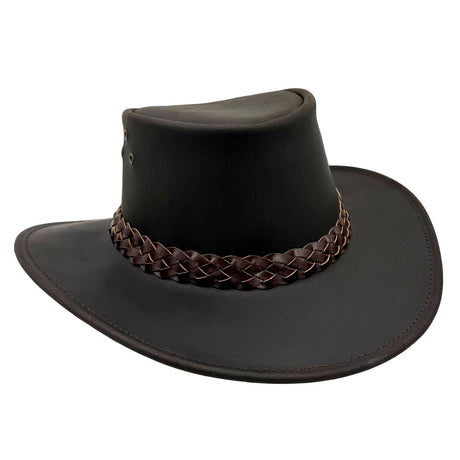 Jacaru 1006 Wallaroo Oiled Leather Hat - Water Resistant & UPF 50+ (Made in Australia)