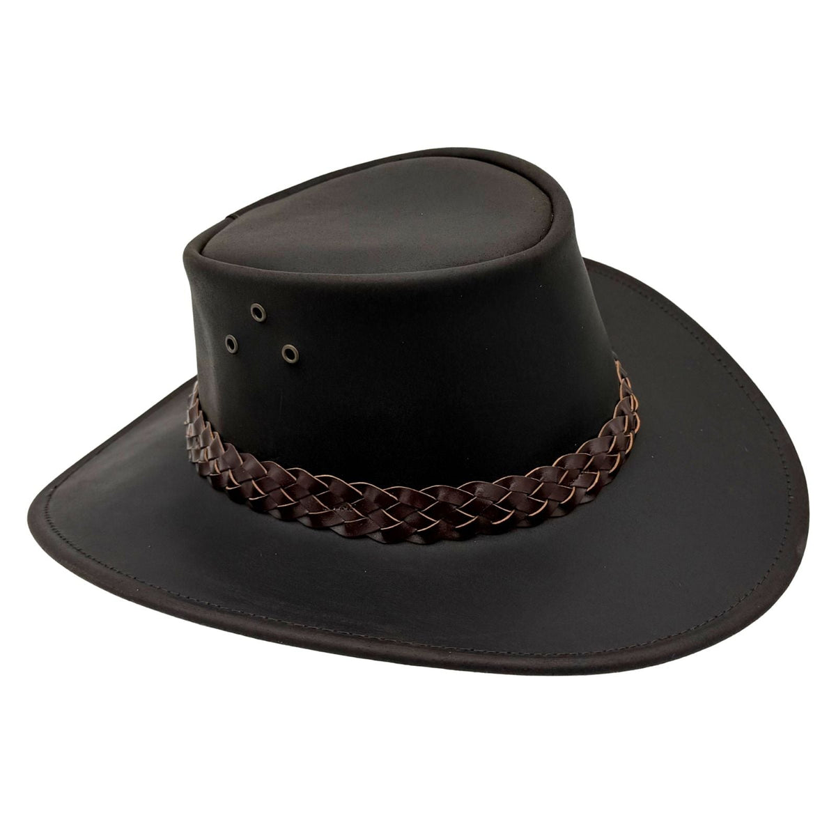 Jacaru 1006 Wallaroo Oiled Leather Hat - Water Resistant & UPF 50+ (Made in Australia)