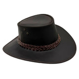 Jacaru 1006 Wallaroo Oiled Leather Hat - Water Resistant & UPF 50+ (Made in Australia)