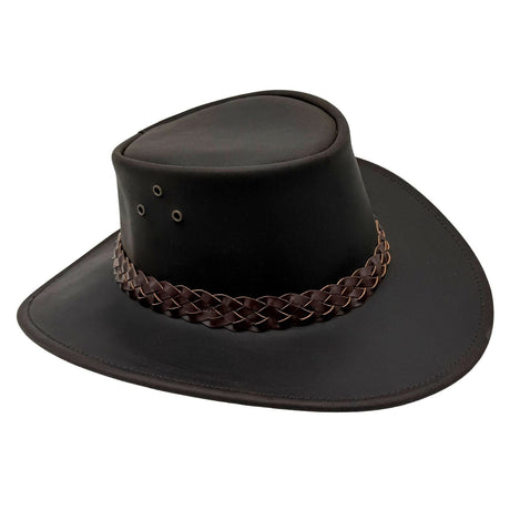 Jacaru 1006 Wallaroo Oiled Leather Hat - Water Resistant & UPF 50+ (Made in Australia)