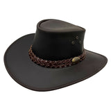 Jacaru 1006 Wallaroo Oiled Leather Hat - Water Resistant & UPF 50+ (Made in Australia)