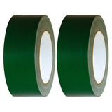 2x Green Duct Cloth Tape (48mm x 6m) Pack - Flexible Multi Purpose Gaffer Blast Hardware