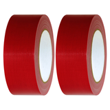 2x Red Duct Cloth Tape (48mm x 6m) Pack - Flexible Multi Purpose Gaffer Blast Hardware