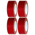 4x Red Duct Cloth Tape (48mm x 6m) Bulk Pack - Flexible Multi Purpose Gaffer Blast Hardware