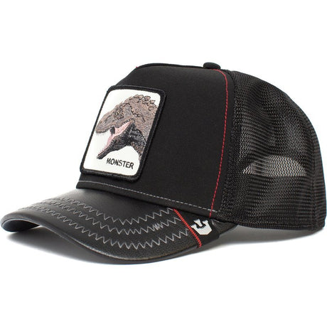 Goorin Brothers Baseball Trucker Cap Hat Snapback Adjustable Tyrant Monster - Black
