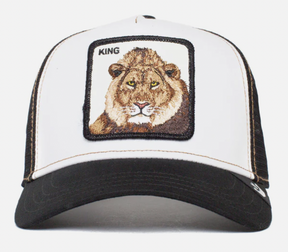 Goorin Brothers Mens King Lion Trucker Cap - Black (Snapback Baseball Hat)